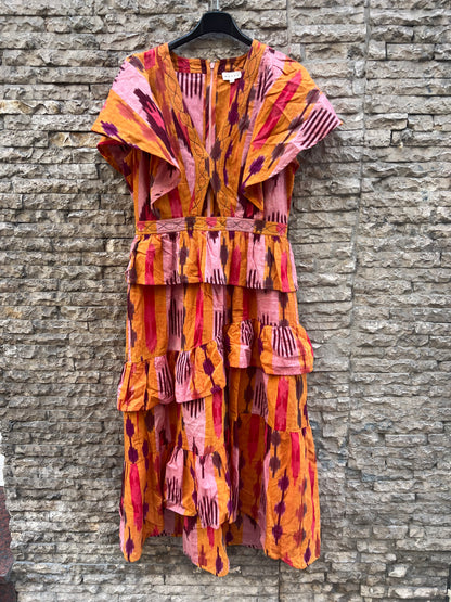 MAKSU. Ruffled midi dress Tm