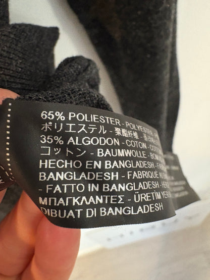 ZARA. Jersey gris jaspeado cuello vuelto