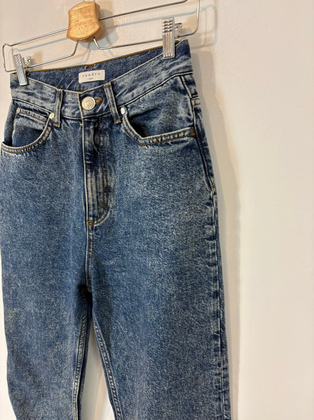 Denim recto cintura alta