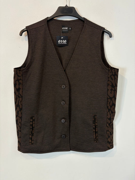 ERRE. Chaleco espiga animal print