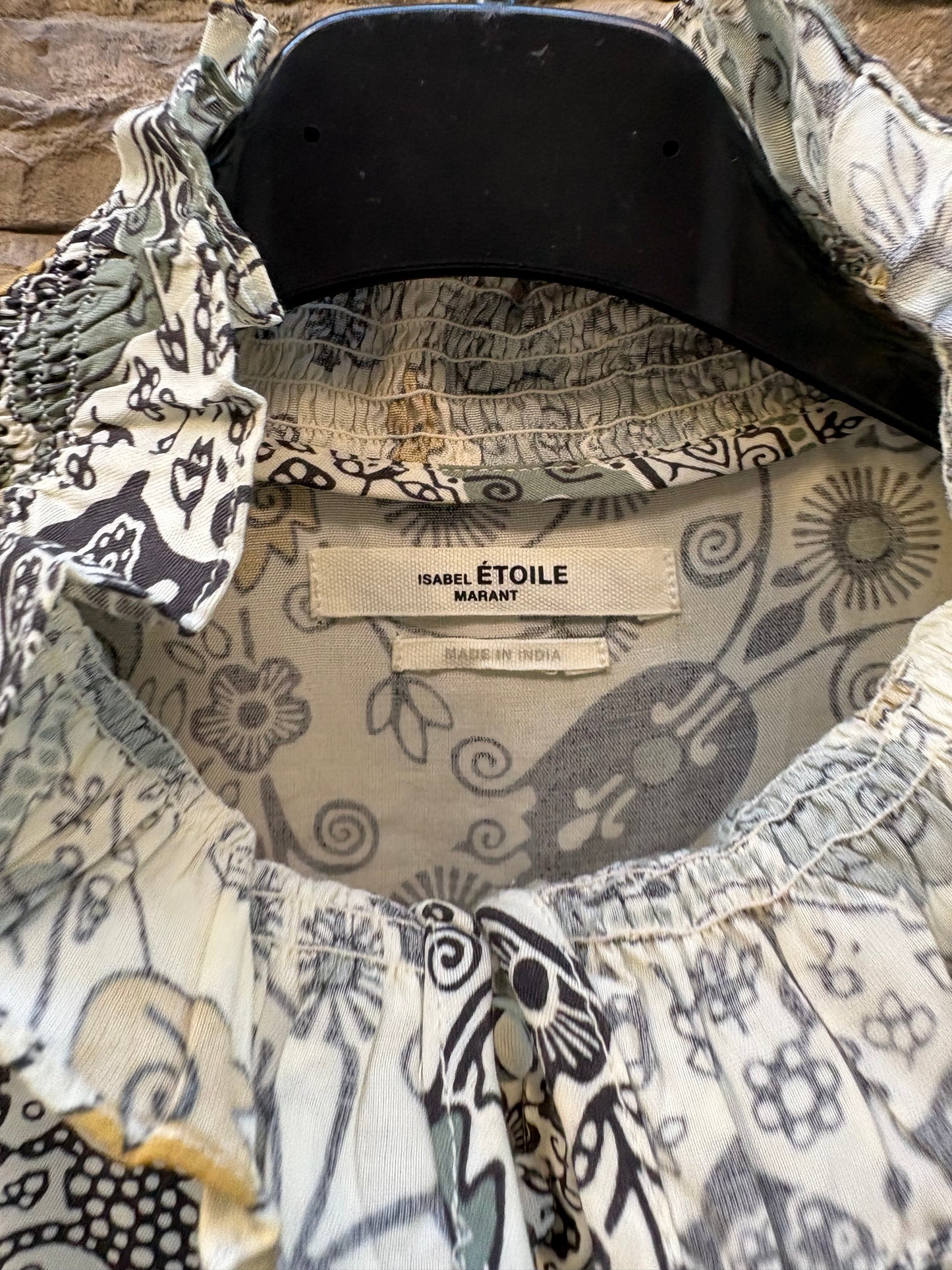 ISABEL MARANT ÉTOILE. Vestido midi detalle cuello y puños. T XS