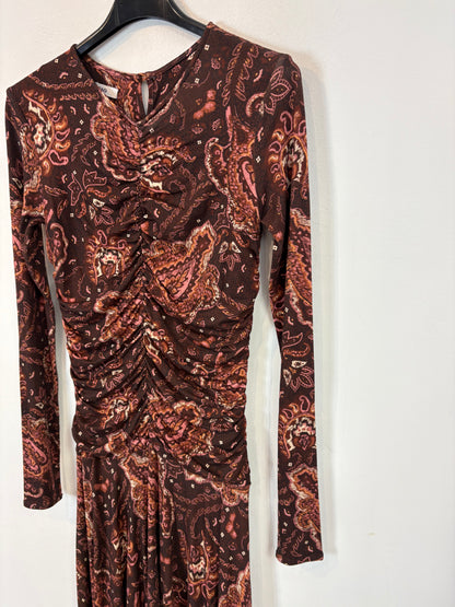 GABTAG. Vestido largo punto elástico estampado