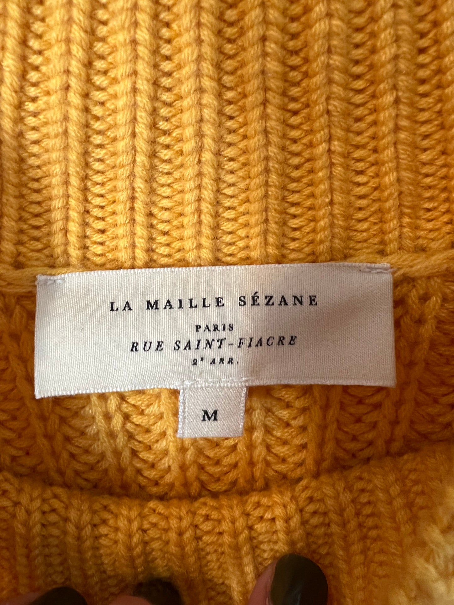 SÉZANE. Jersey mostaza ochos. T M