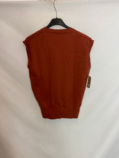 OTRAS. Chaleco punto teja. T.S