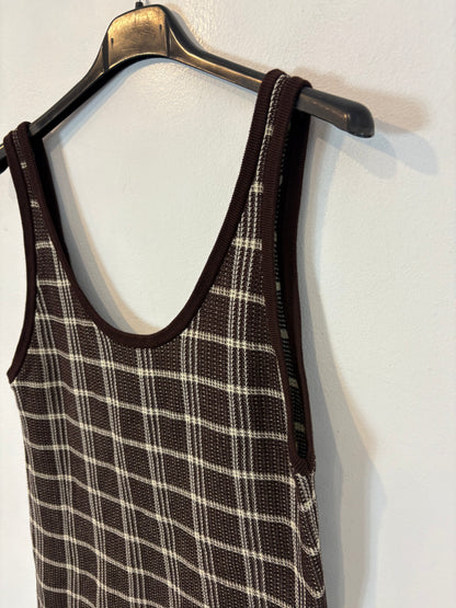 MASSIMO DUTTI. Top algodón cuadros