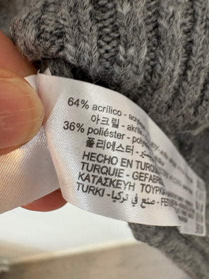 ZARA. Jersey gris cuello alto