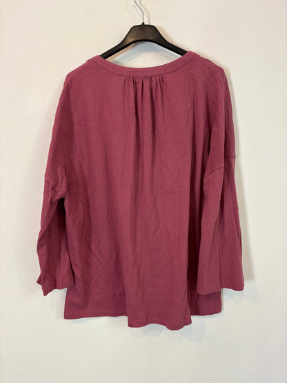 MASSIMO DUTTI. Textured pink blouse. T XS