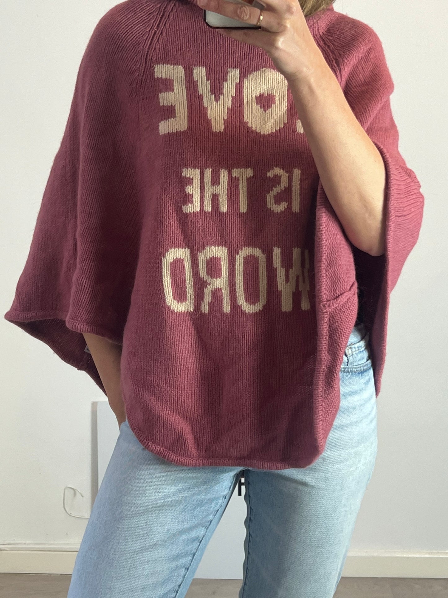 THE HIP TEE. Pink hooded poncho. YOUR