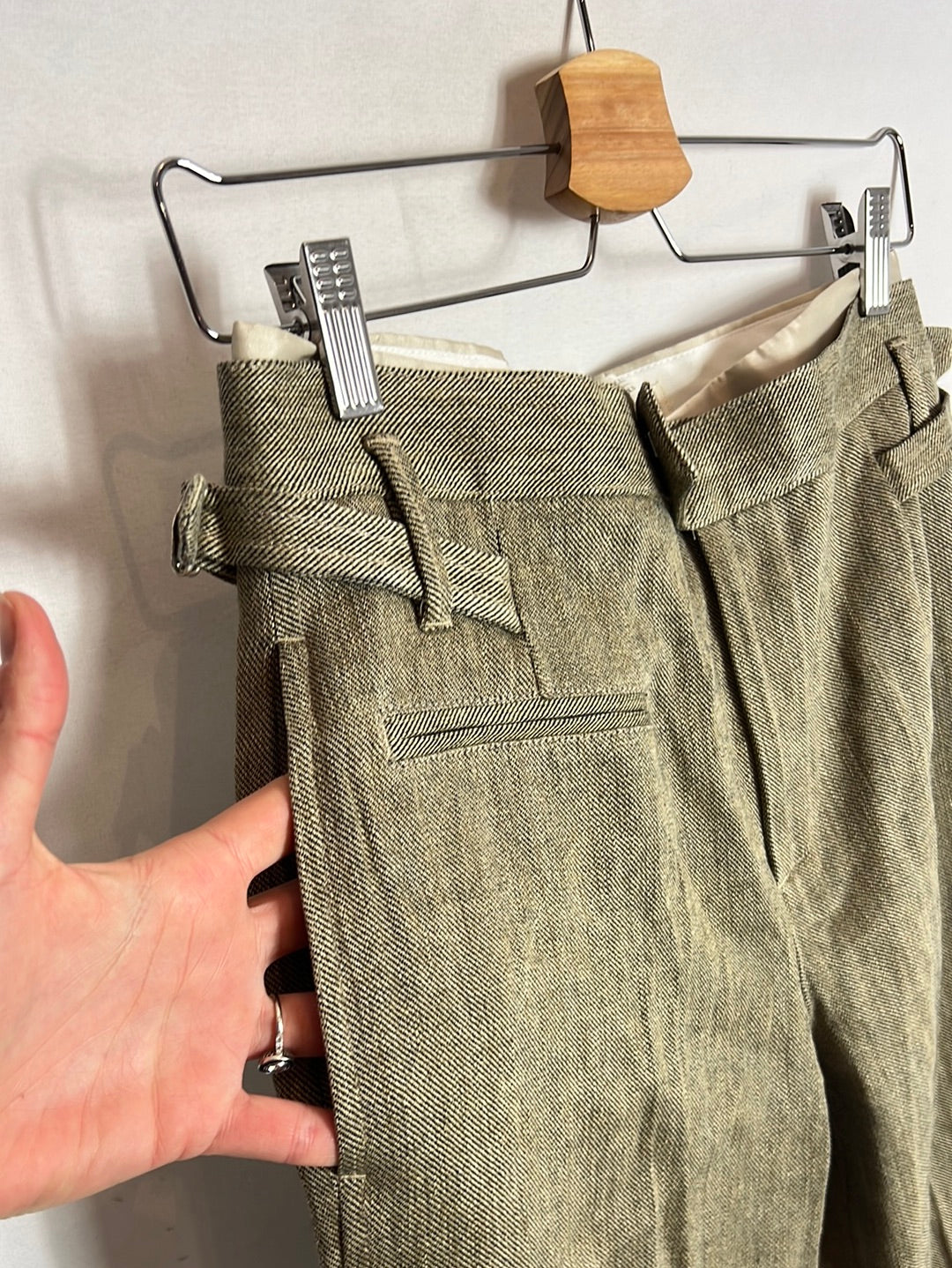 ZARA. Total look verde jaspeado. T XS