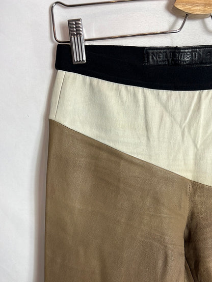 NEIL BARRETT. Tricolor leather leggings. TS (Tara)