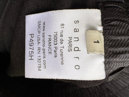 SANDRO. Pantalón fluido detalle cintura