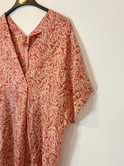 OTRAS. Vestido/kaftan fluido estampado. T S