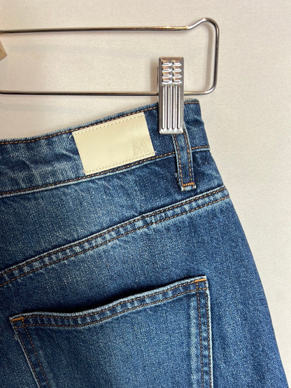 Maje. Denim crop pata ancha . T 40