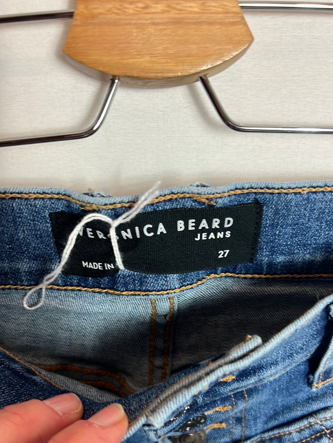 VERONICA BEARD. Denim pitillo abotonad cintura alta. T 27 (36)