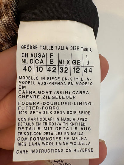 SPORTMAX. Top pelo natural y seda. T 42 (M)