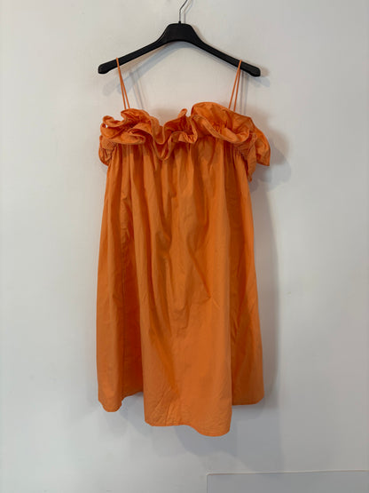 h&m orange knit dress Women's Orange/patterned Pocket-Detail Textured-Knit Dress