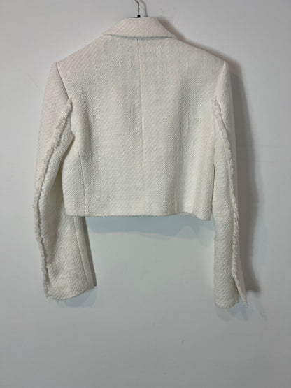 ZARA. Chaqueta corta tweed T.xs