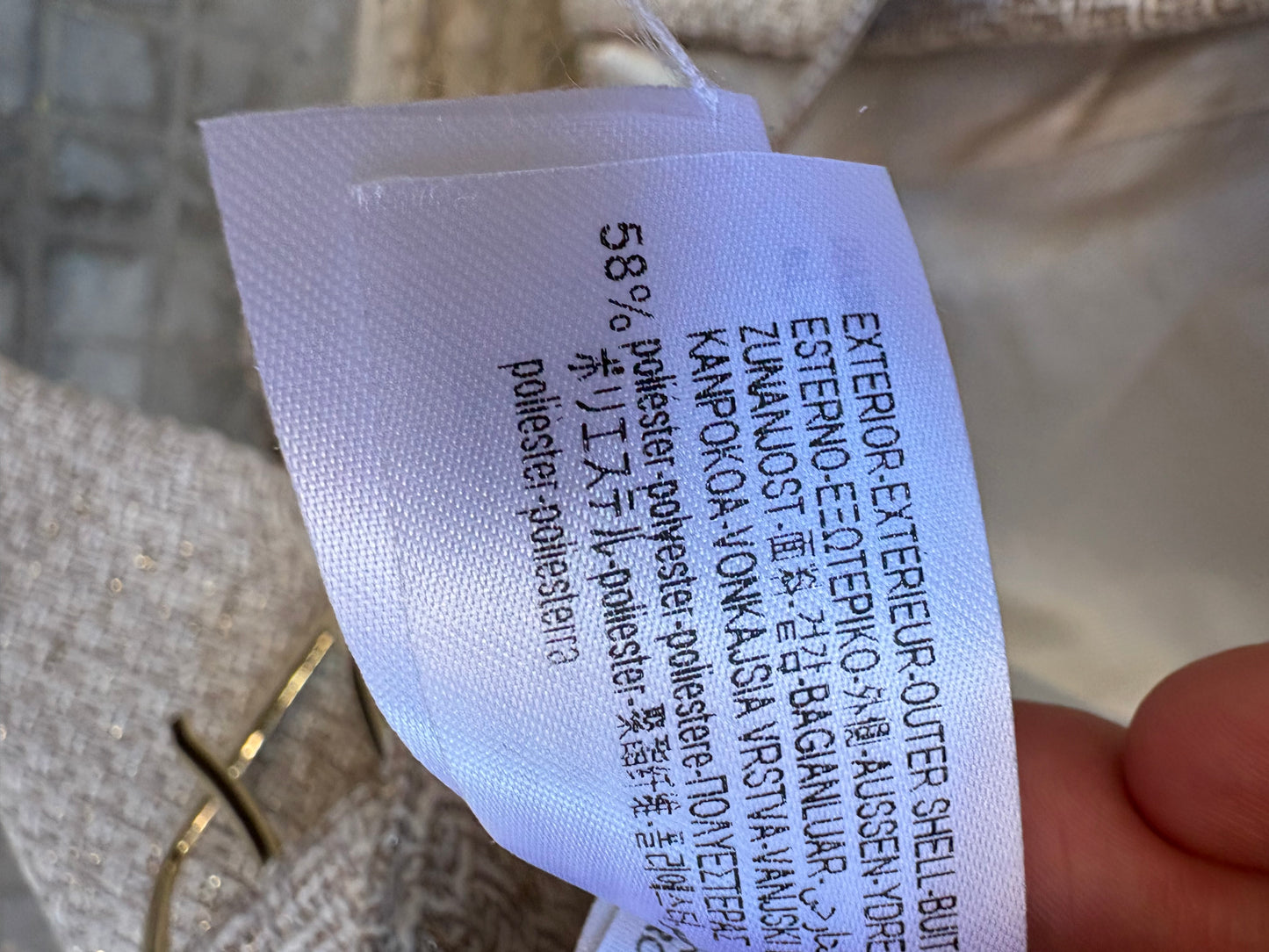 ZARA. Blazer tweed hilos dorados XS