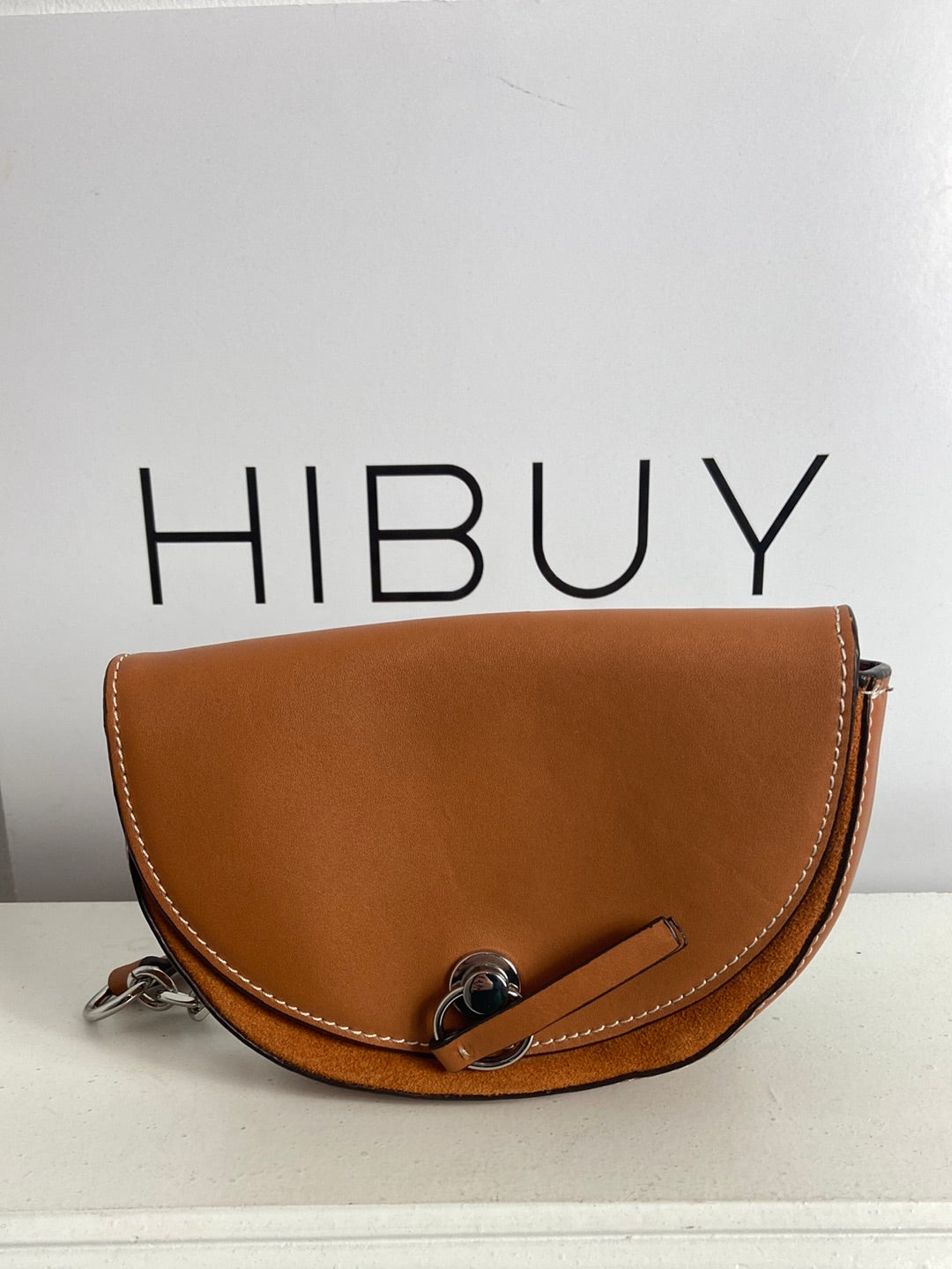 ZARA. Bolso camel piel