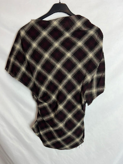 ISABEL MARANT ETOILE. Checked wool gathered top. Size 36