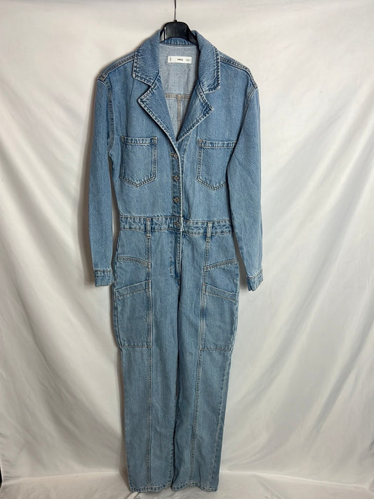 MANGO. Mono denim largo bolsillos . T M