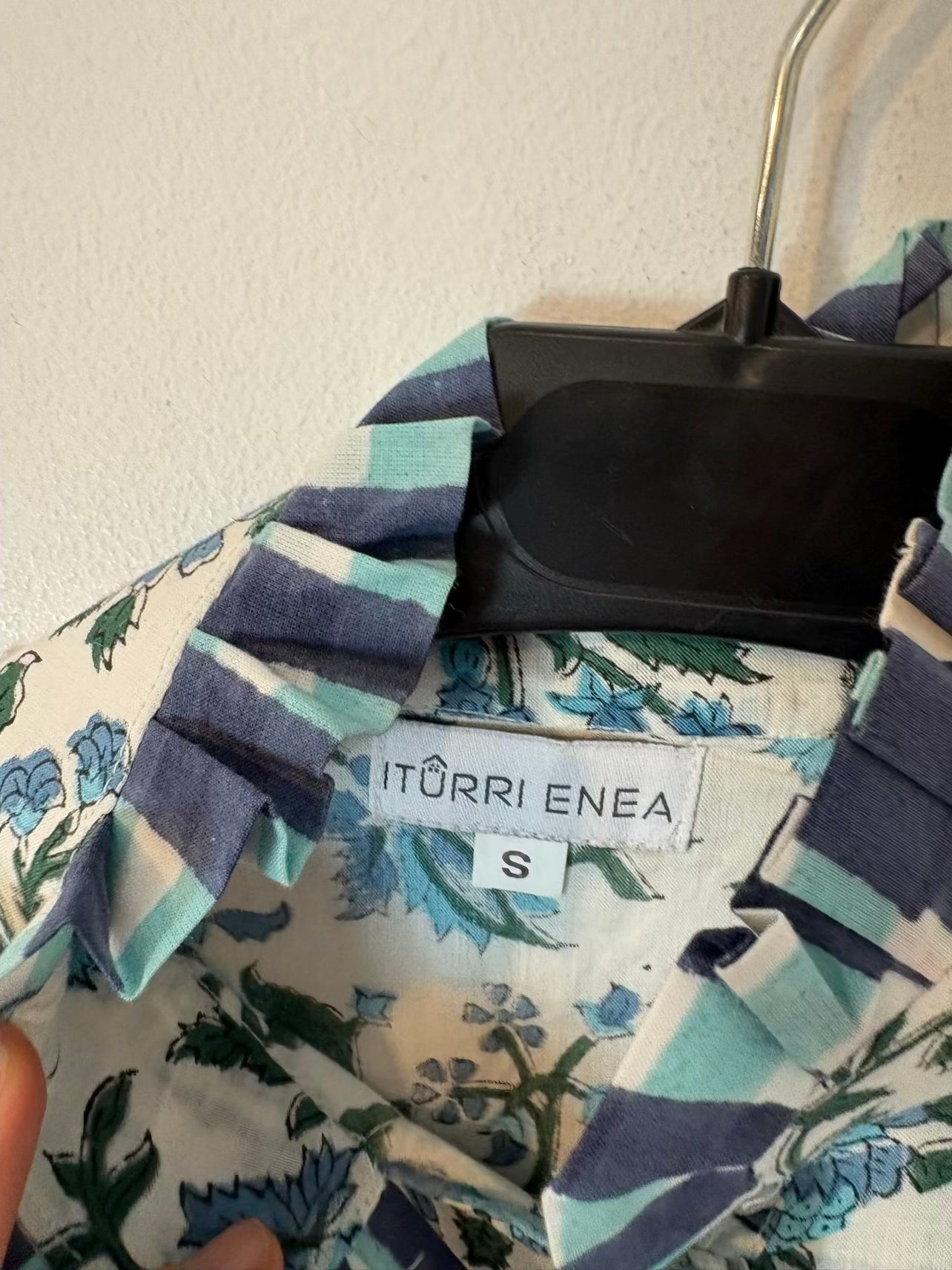 ITURRI ENEA. Conjunto pijamero flores azules y cuadros (varias tallas)