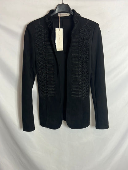 VOYELLES. Black suede jacket. TS