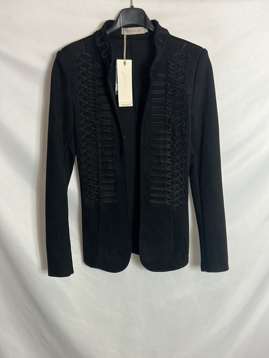 VOYELLES. Black suede jacket. TS