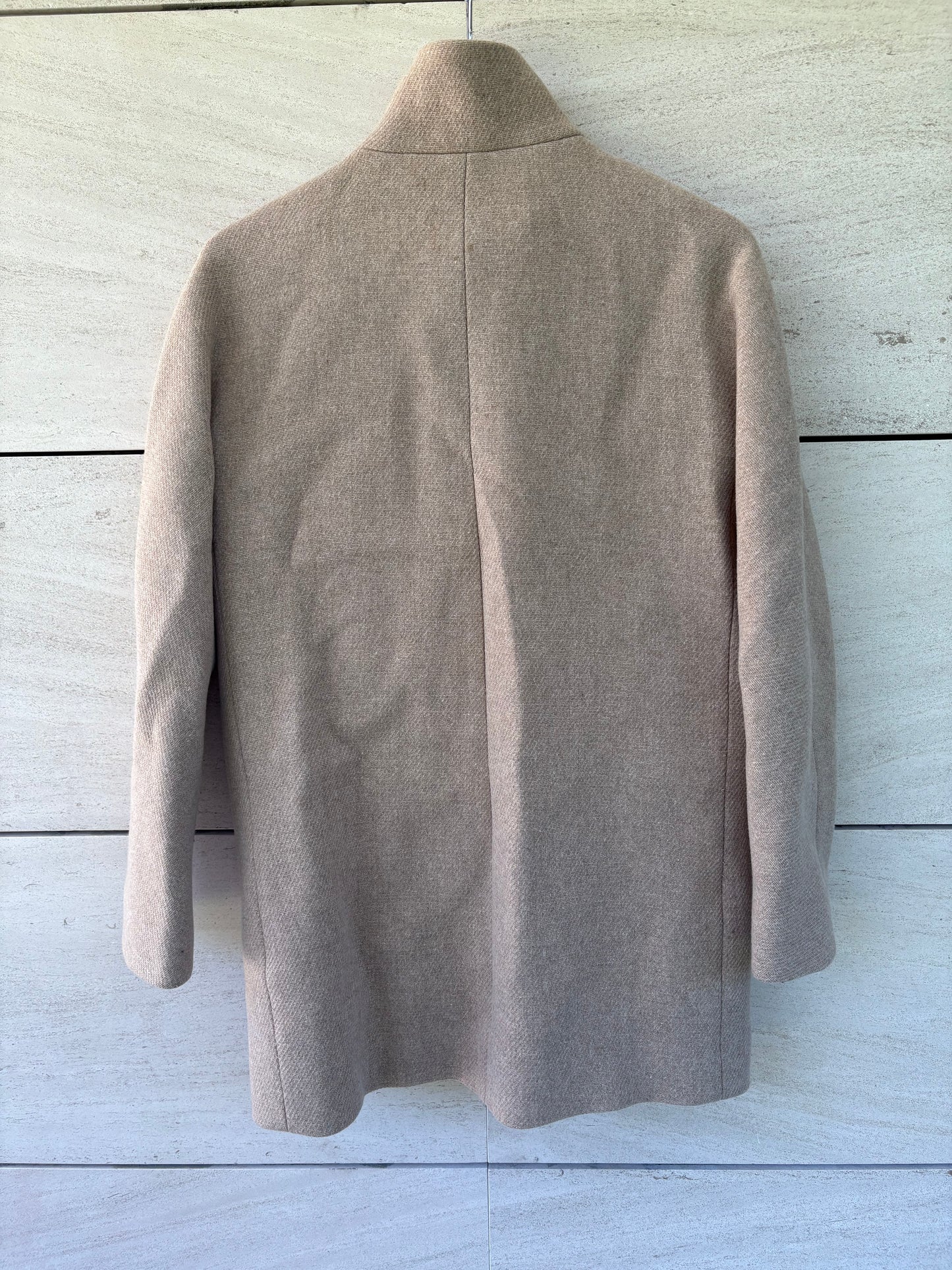J CREW. Abrigo beige lana. T S