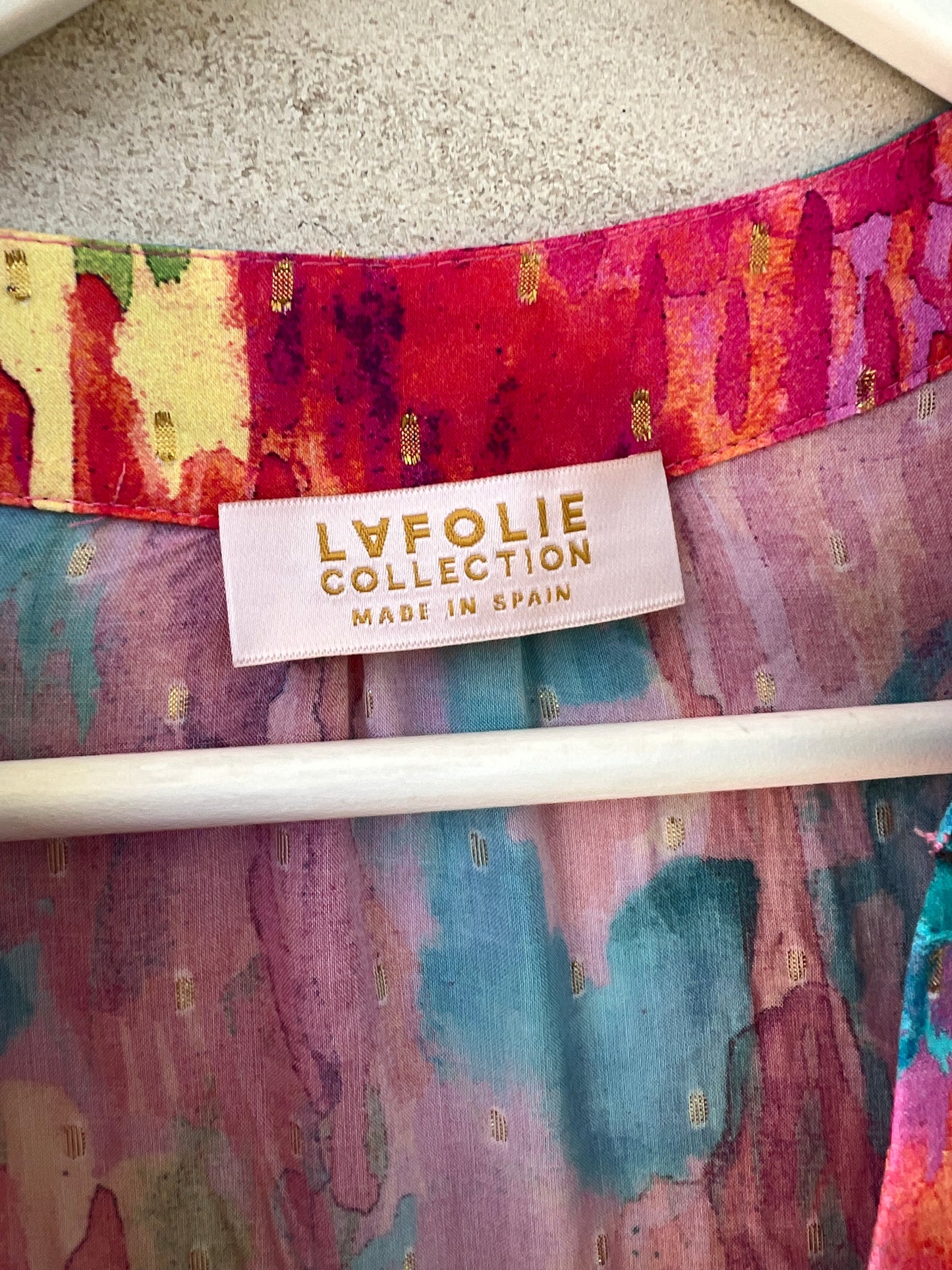 LAFOLIE. Vestido largo multicolor T.s