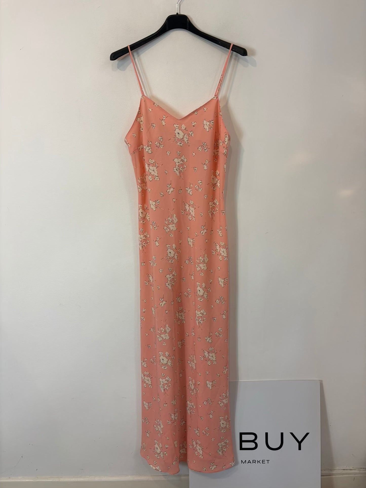 Vestido largo rosa estamapdo