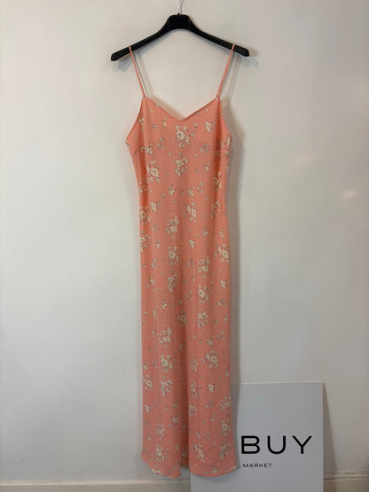 Vestido largo rosa estamapdo