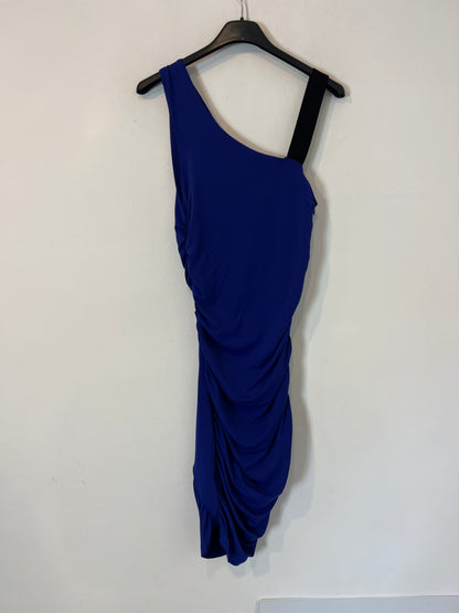 PINK WOMAN. vestido azul fruncido T.s