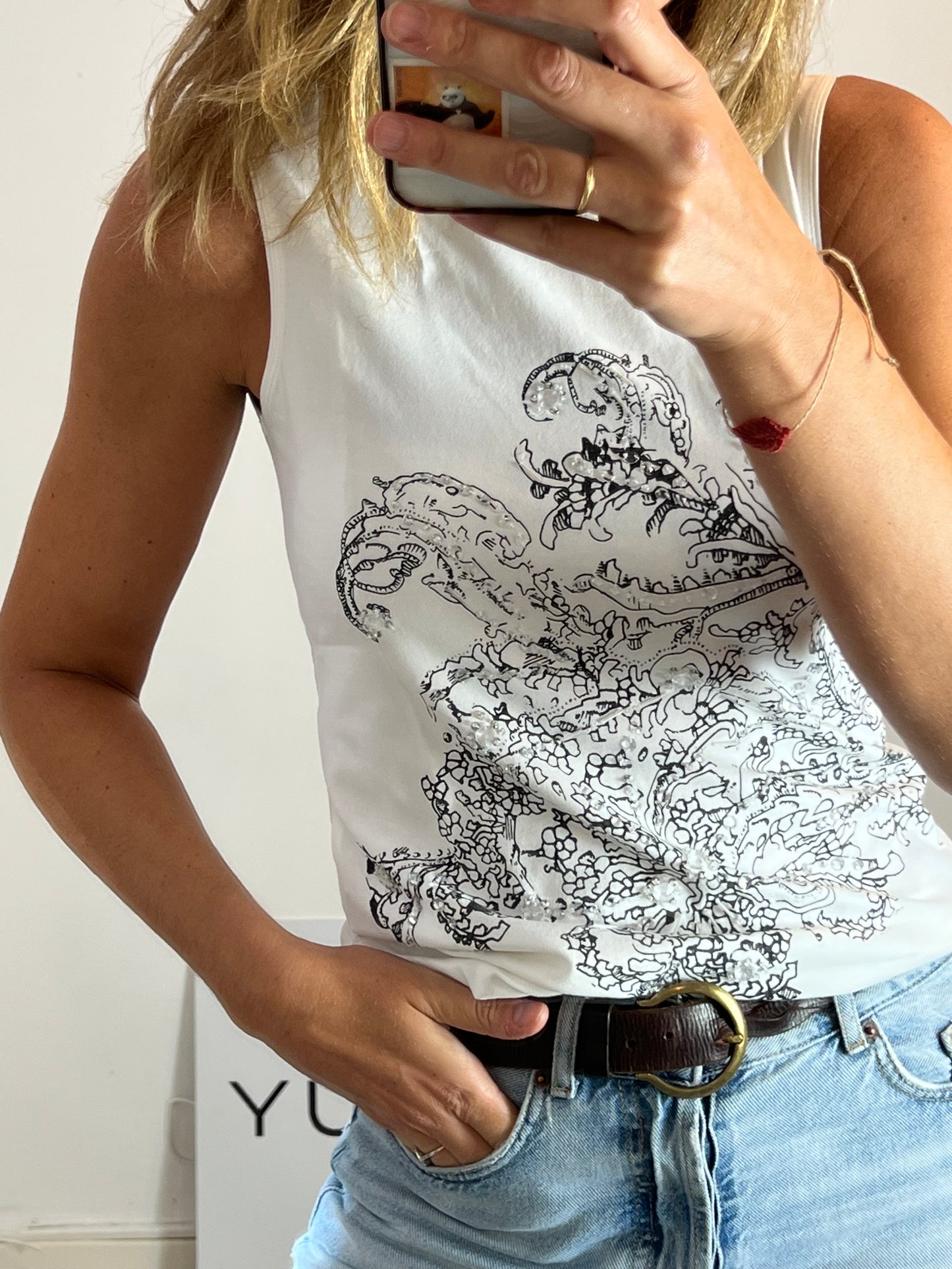 ROBERTO VERINO. Beaded print top. TM