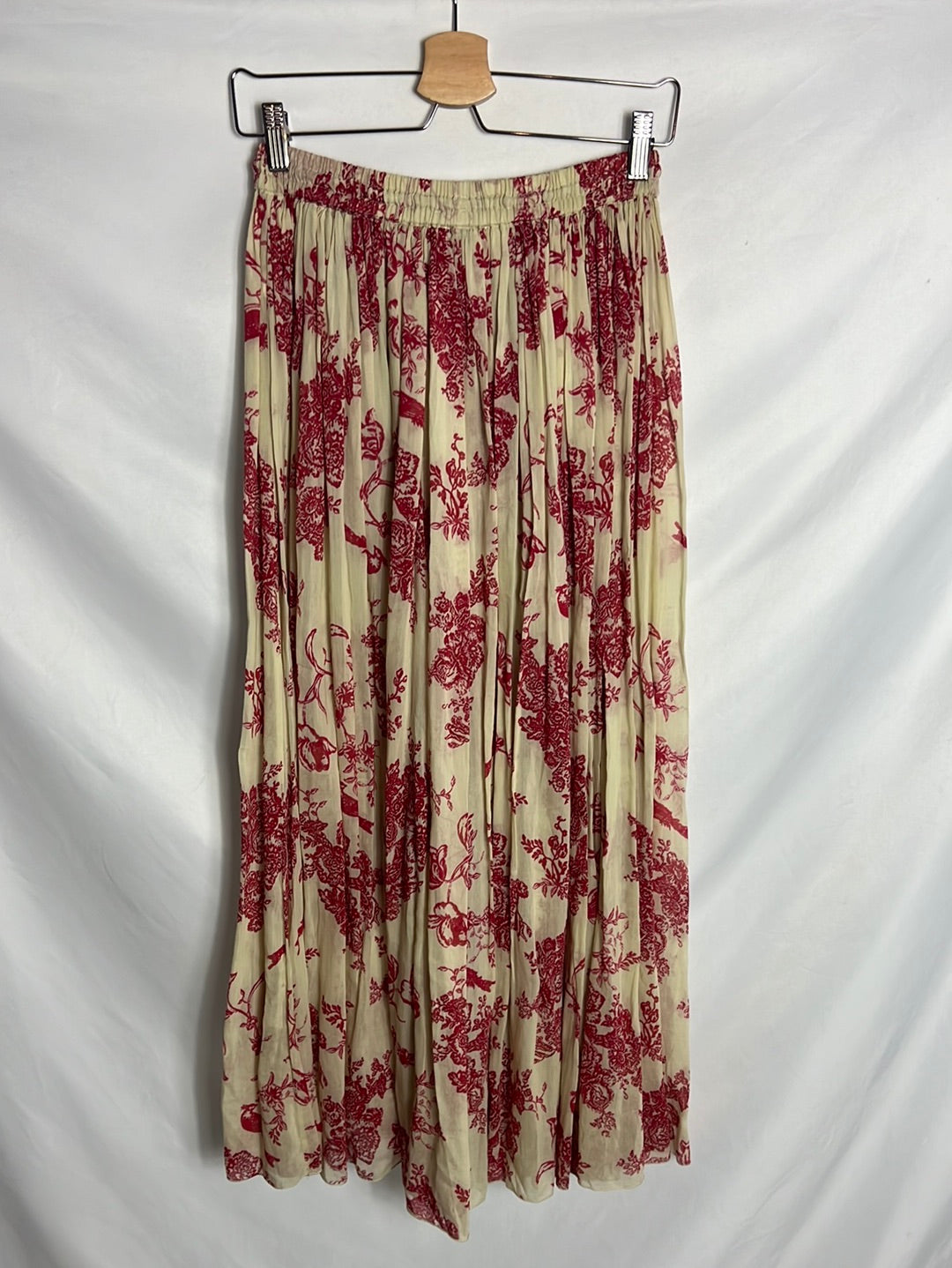 FORTE FORTE. Red printed midi skirt. Size 1