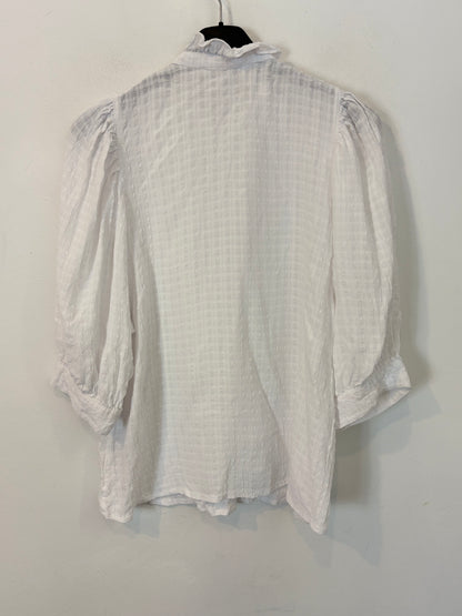 SAMSOE SAMSOE. Blusa blanca textura