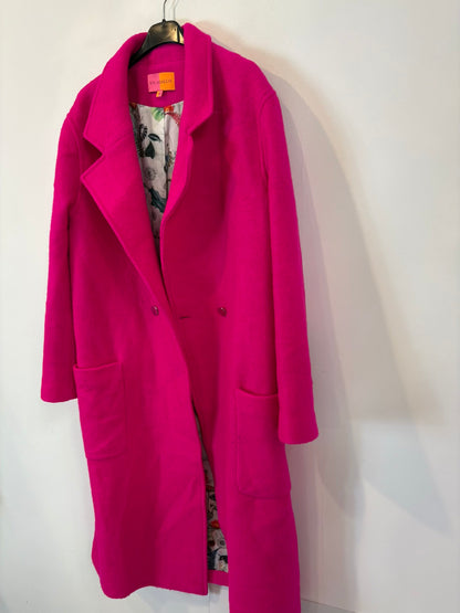 VILAGALLO. Abrigo largo lana fucsia