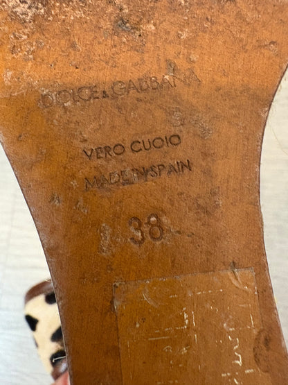 DOLCE & GABBANA. Cuñas animal print piel. T38