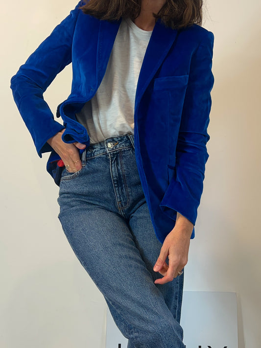 THE EXTREME COLLECTION. Blazer terciopelo azul klein. T 36 (tara)