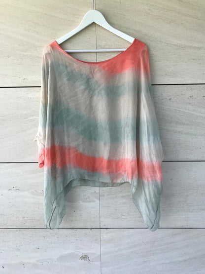 CHERRIES. Flowy purple top. Size XL