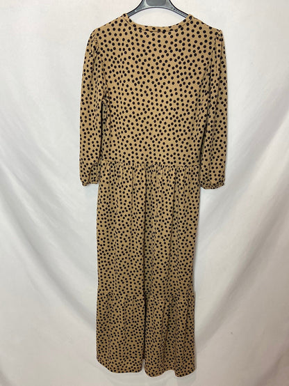 STRADIVARIUS. Vestido largo lunares T.m