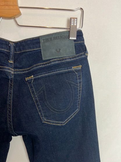 TRUE RELIGION. Denim pitillo azul oscuro. T 27 (36)