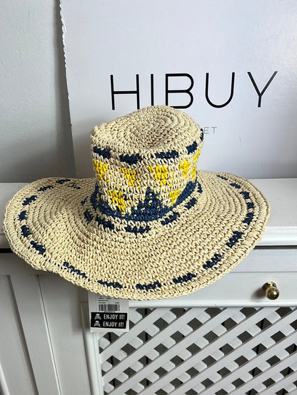 SCALPERS. Sombrero rafia estampado. TU