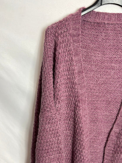 OTRAS. Chaqueta punto oversized morada. TU (M)