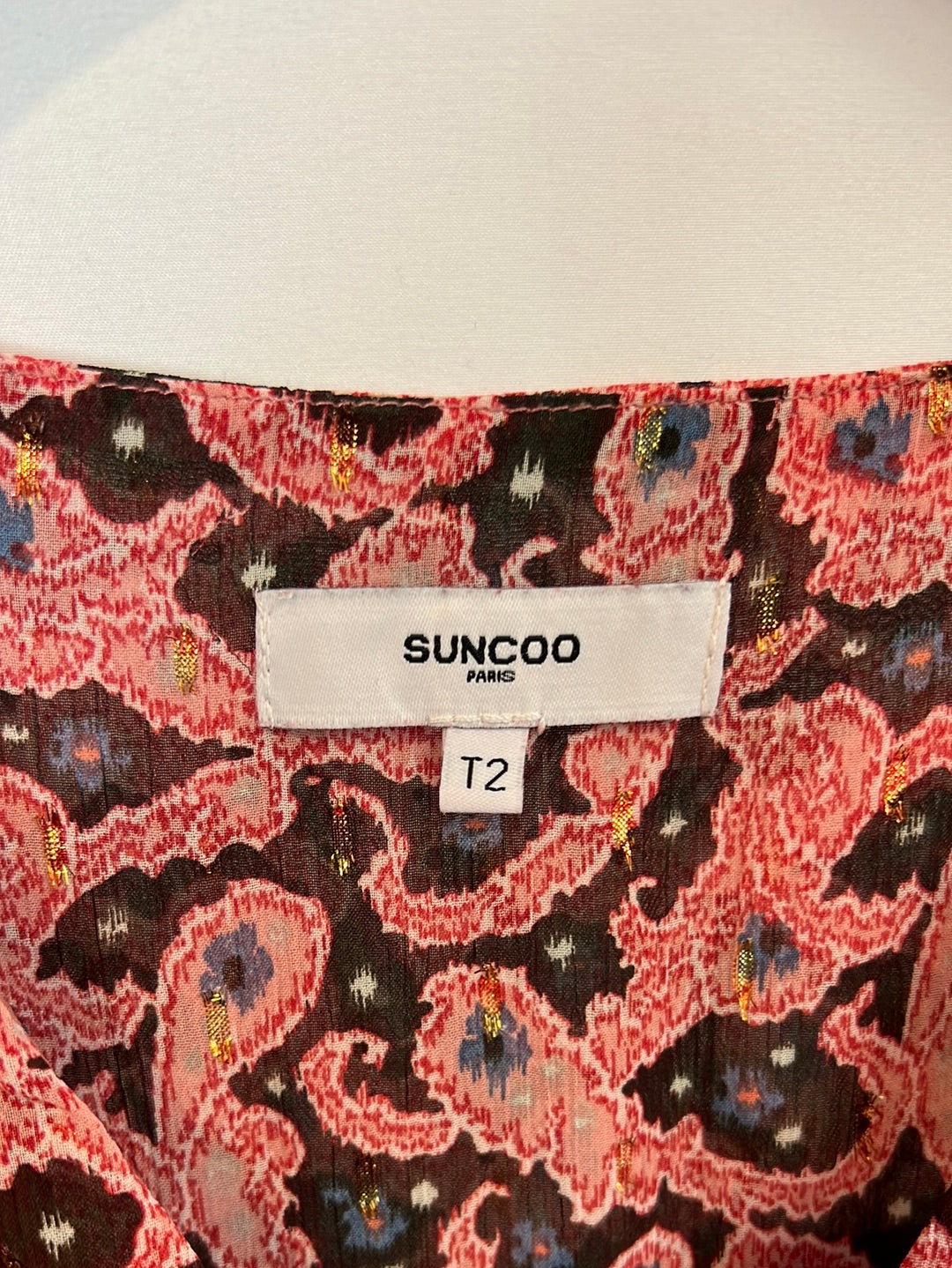 SUNCOO. Vestido midi estampado T.2(m)