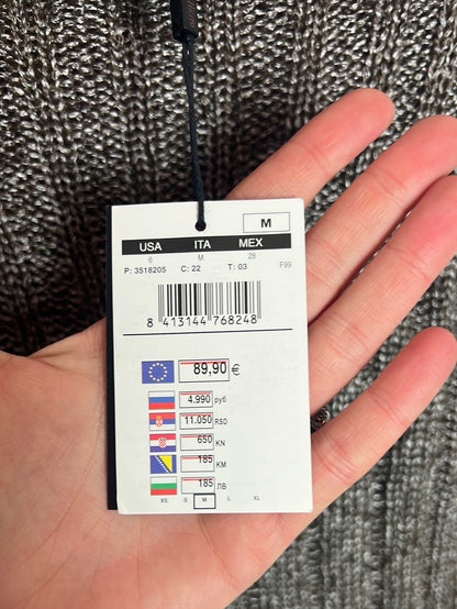 PEDRO DEL HIERRO. Jersey ocre jaspeado cuello alto. T M