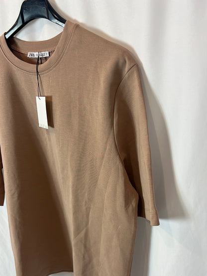 ZARA. Camiseta nude texturaT.s