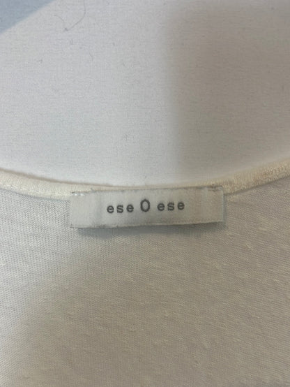 ESE O ESE. Top blanco lino. T.s