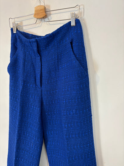 ZARA. Pantalón azul tweed