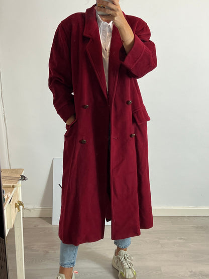 WINDSOR. Long wool and cashmere coat. Size 36 (M)